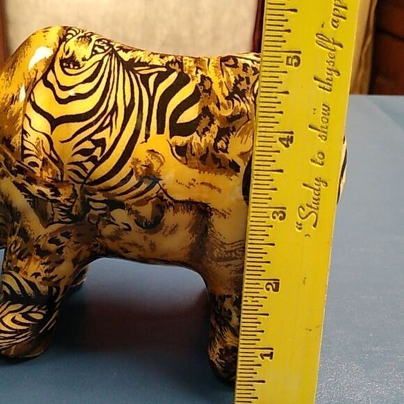 Vintage LaVie Jungle Safari Hand painted Hidden Safari Animals Rhino - Picture 8 of 8